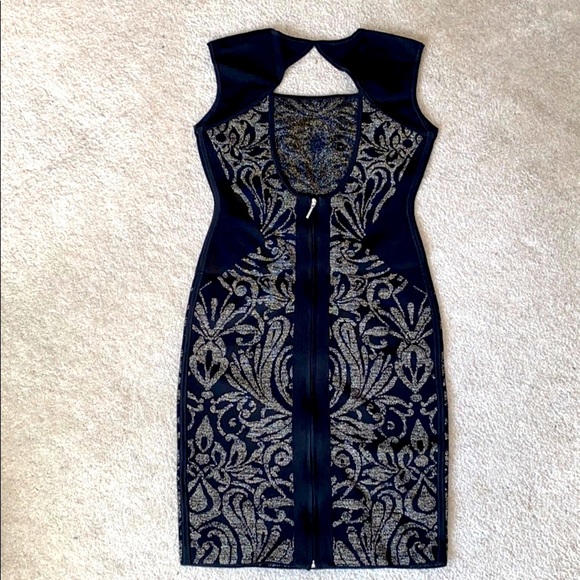 Gold embroidered dress from marciano collection. - Picture 3 of 9